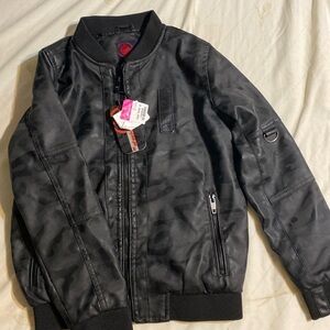 Brand New Faux Leather Kids Biker Jacket